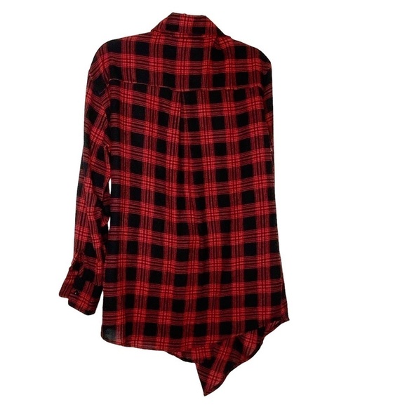 Athena red plaid tunic top. Size S - Picture 6 of 7